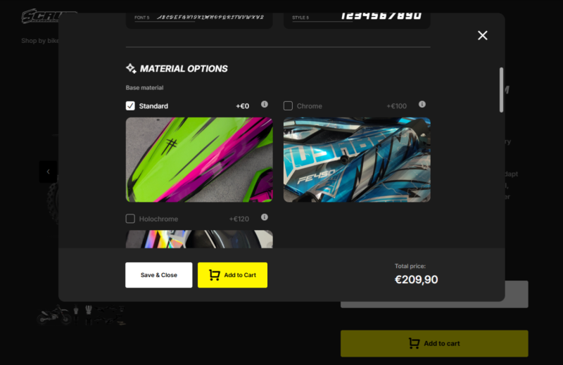 Otvorte možnosti povrchovej úpravy motocross grafiky